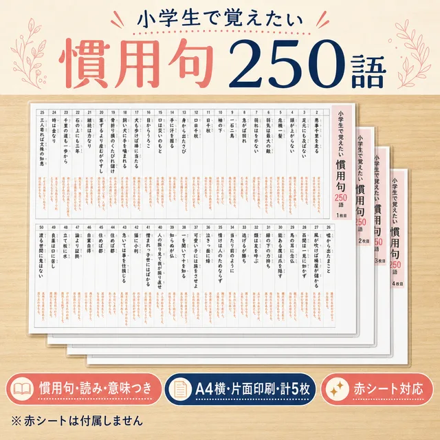 慣用句250語（A4ラミネート）